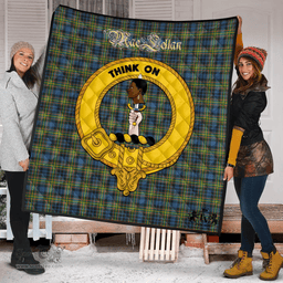 Scottish MacLellan Ancient Clan Tartan Quilt - Crest Gold Style Scottish Plaid Tartan Plaid