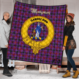 Scottish Montgomery Modern Clan Tartan Quilt - Crest Gold Style Scottish Plaid Tartan Plaid