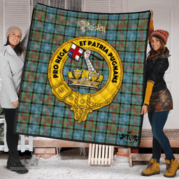 Scottish Paisley Clan Tartan Quilt - Crest Gold Style Scottish Plaid Tartan Plaid