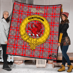 Scottish Moubray Clan Tartan Quilt - Crest Gold Style Scottish Plaid Tartan Plaid