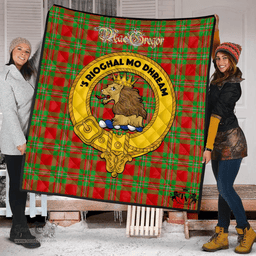 Scottish MacGregor Modern Clan Tartan Quilt - Crest Gold Style Scottish Plaid Tartan Plaid