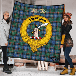 Scottish MacRae Hunting Ancient Clan Tartan Quilt - Crest Gold Style Scottish Plaid Tartan Plaid