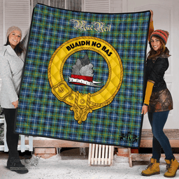 Scottish MacNeil of Barra Ancient Clan Tartan Quilt - Crest Gold Style Scottish Plaid Tartan Plaid