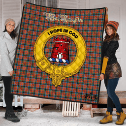 Scottish MacNaughton Ancient Clan Tartan Quilt - Crest Gold Style Scottish Plaid Tartan Plaid