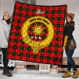 Scottish Kerr Modern Clan Tartan Quilt - Crest Gold Style Scottish Plaid Tartan Plaid