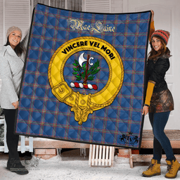 Scottish MacLaine of Loch Buie Hunting Ancient Clan Tartan Quilt - Crest Gold Style Scottish Plaid Tartan Plaid