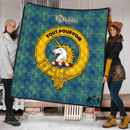 Scottish Oliphant Ancient Clan Tartan Quilt - Crest Gold Style Scottish Plaid Tartan Plaid