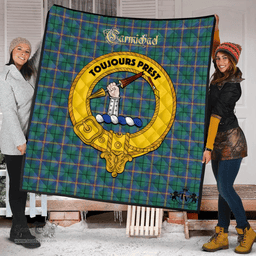 Scottish Carmichael Ancient Clan Tartan Quilt - Crest Gold Style Scottish Plaid Tartan Plaid
