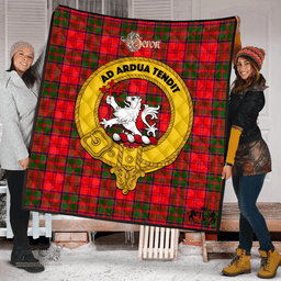 Scottish Heron Clan Tartan Quilt - Crest Gold Style Scottish Plaid Tartan Plaid