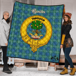 Scottish Hamilton Hunting Ancient Clan Tartan Quilt - Crest Gold Style Scottish Plaid Tartan Plaid