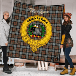 Scottish MacLaren Weathered Clan Tartan Quilt - Crest Gold Style Scottish Plaid Tartan Plaid