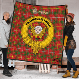 Scottish Carruthers Modern Clan Tartan Quilt - Crest Gold Style Scottish Plaid Tartan Plaid