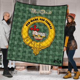 Scottish MacDonald Lord of the Isles Hunting Clan Tartan Quilt - Crest Gold Style Scottish Plaid Tartan Plaid