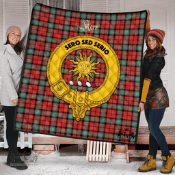 Scottish Kerr Ancient Clan Tartan Quilt - Crest Gold Style Scottish Plaid Tartan Plaid