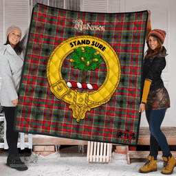 Scottish Anderson of Arbrake Clan Tartan Quilt - Crest Gold Style Scottish Plaid Tartan Plaid