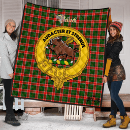 Scottish Pollock Modern Clan Tartan Quilt - Crest Gold Style Scottish Plaid Tartan Plaid
