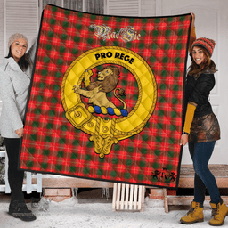 Scottish MacFie Clan Tartan Quilt - Crest Gold Style Scottish Plaid Tartan Plaid