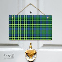 Scottish Campbell of Breadalbane Ancient Clan Tartan Door Sign - Classic Scottish Plaid Tartan Plaid