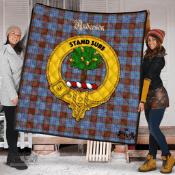 Scottish Anderson Modern Clan Tartan Quilt - Crest Gold Style Scottish Plaid Tartan Plaid