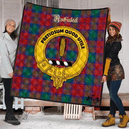 Scottish Auchinleck Clan Tartan Quilt - Crest Gold Style Scottish Plaid Tartan Plaid