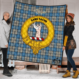 Scottish Napier Ancient Clan Tartan Quilt - Crest Gold Style Scottish Plaid Tartan Plaid