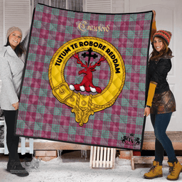 Scottish Crawford Ancient Clan Tartan Quilt - Crest Gold Style Scottish Plaid Tartan Plaid