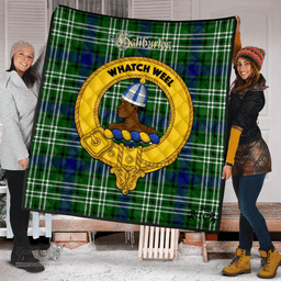 Scottish Haliburton Clan Tartan Quilt - Crest Gold Style Scottish Plaid Tartan Plaid