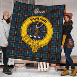 Scottish Fraser Hunting Ancient Clan Tartan Quilt - Crest Gold Style Scottish Plaid Tartan Plaid