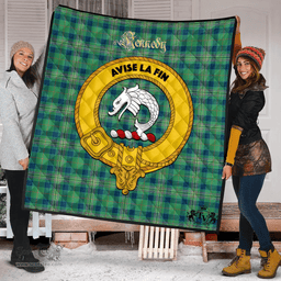 Scottish Kennedy Ancient Clan Tartan Quilt - Crest Gold Style Scottish Plaid Tartan Plaid