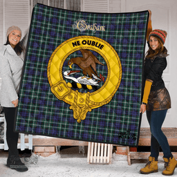 Scottish Graham of Montrose Modern Clan Tartan Quilt - Crest Gold Style Scottish Plaid Tartan Plaid