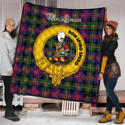 Scottish MacLennan Clan Tartan Quilt - Crest Gold Style Scottish Plaid Tartan Plaid