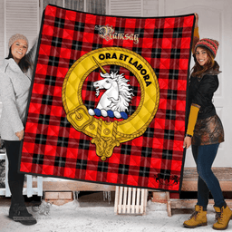 Scottish Ramsay Modern Clan Tartan Quilt - Crest Gold Style Scottish Plaid Tartan Plaid