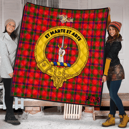 Scottish Bain Clan Tartan Quilt - Crest Gold Style Scottish Plaid Tartan Plaid