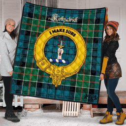 Scottish Kirkpatrick Clan Tartan Quilt - Crest Gold Style Scottish Plaid Tartan Plaid