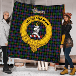 Scottish Fleming Clan Tartan Quilt - Crest Gold Style Scottish Plaid Tartan Plaid