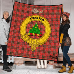 Scottish Grant Weathered Clan Tartan Quilt - Crest Gold Style Scottish Plaid Tartan Plaid