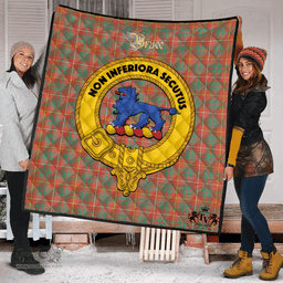 Scottish Bruce Ancient Clan Tartan Quilt - Crest Gold Style Scottish Plaid Tartan Plaid