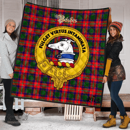 Scottish Belshes Clan Tartan Quilt - Crest Gold Style Scottish Plaid Tartan Plaid
