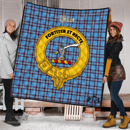 Scottish Elliot Ancient Clan Tartan Quilt - Crest Gold Style Scottish Plaid Tartan Plaid