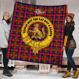 Scottish Gow Modern Clan Tartan Quilt - Crest Gold Style Scottish Plaid Tartan Plaid