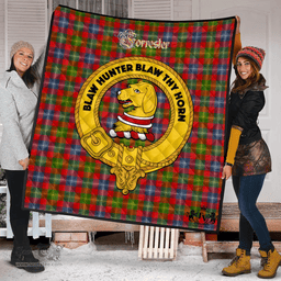 Scottish Forrester Clan Tartan Quilt - Crest Gold Style Scottish Plaid Tartan Plaid