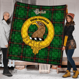 Scottish Halkett Clan Tartan Quilt - Crest Gold Style Scottish Plaid Tartan Plaid
