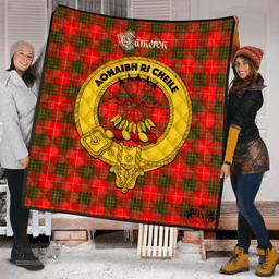 Scottish Cameron Modern Clan Tartan Quilt - Crest Gold Style Scottish Plaid Tartan Plaid