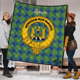 Scottish Johnston Ancient Clan Tartan Quilt - Crest Gold Style Scottish Plaid Tartan Plaid