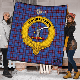 Scottish Elliot Modern Clan Tartan Quilt - Crest Gold Style Scottish Plaid Tartan Plaid