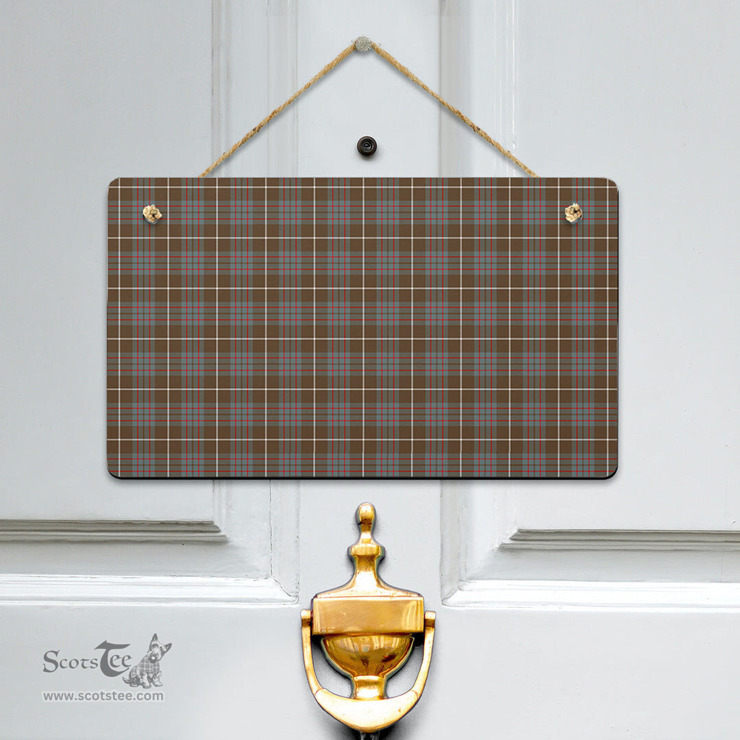 Scottish MacIntyre Hunting Weathered Clan Tartan Door Sign - Classic Scottish Plaid Tartan Plaid