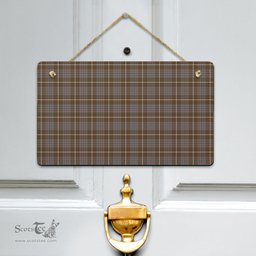 Scottish MacIntyre Hunting Weathered Clan Tartan Door Sign - Classic Scottish Plaid Tartan Plaid