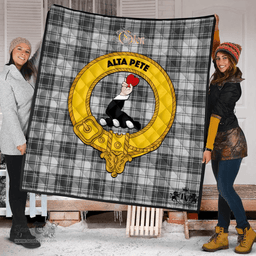 Scottish Glen Clan Tartan Quilt - Crest Gold Style Scottish Plaid Tartan Plaid