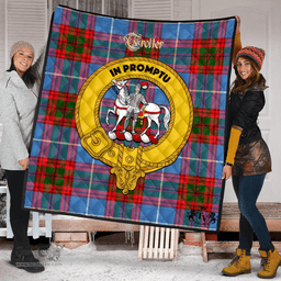 Scottish Trotter Clan Tartan Quilt - Crest Gold Style Scottish Plaid Tartan Plaid