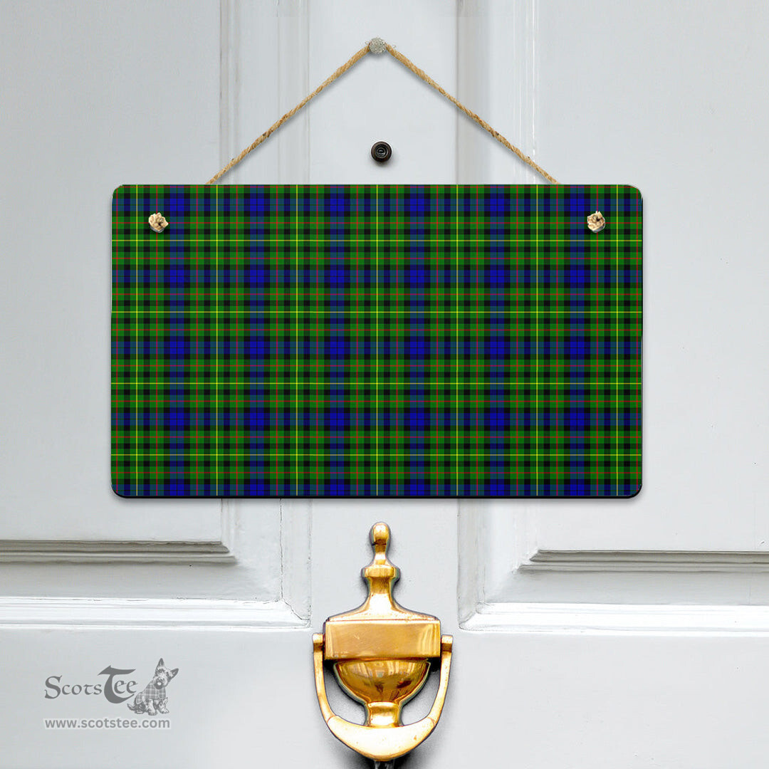Scottish Rollo Modern Clan Tartan Door Sign - Classic Scottish Plaid Tartan Plaid
